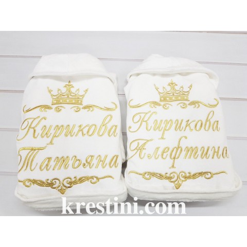 Парные махровые женские халаты "Сестрички" Парные махровые женские халаты "Сестрички"